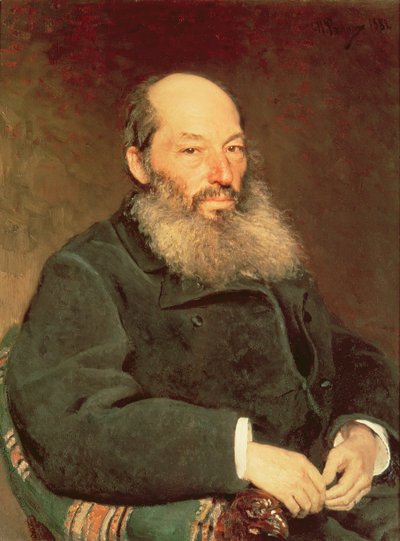 Retrato de Afanasy Fet, 1882 de Ilya Efimovich Repin